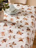 Natural Christmas Gingerbread Wipe Clean Table Cloth