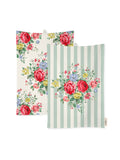 Lot de 4 serviettes de table Cath Kidston Green Feels Like Home, 100 % coton 