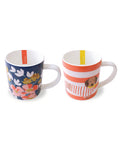 Joules Bright Side 2 Stackable Ceramic Mugs 2 Designs