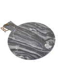 Maison by Premier Grey Marble Round Paddle Serving Board