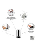 Poubelle à pédale Brabantia Silver NewIcon 3L 