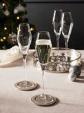 Clear Nova Set of 4 Prosecco Flute Glasses