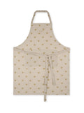 Tablier adulte Sophie Allport en lin naturel avec motif abeille
