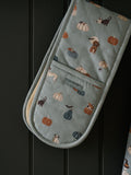 Gants de cuisine doubles Sophie Allport Soft Teal Paws &amp; Pumpkins