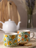 Price & Kensington. Set of 6 Yellow Lemon & Orange Trail Mugs