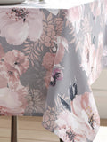 Nappe Catherine Lansfield grise à imprimé floral spectaculaire, 100 % coton