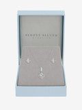 Coffret cadeau Simply Silver en argent sterling 925 poli, motif trèfle taillé en diamant 