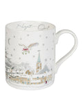 Sophie Allport White Night Owl Village Scene Mug