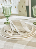 Sophie Allport Set of 4 Stone Linen Gingham Napkins