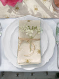 Sophie Allport Set of 4 Natural Linen Bee Napkins
