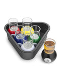 Jeray Set of 6 Various Pool Shot Glasses with Pool Tray