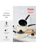 Ensemble de casseroles Swan Townhouse crème 3 pièces