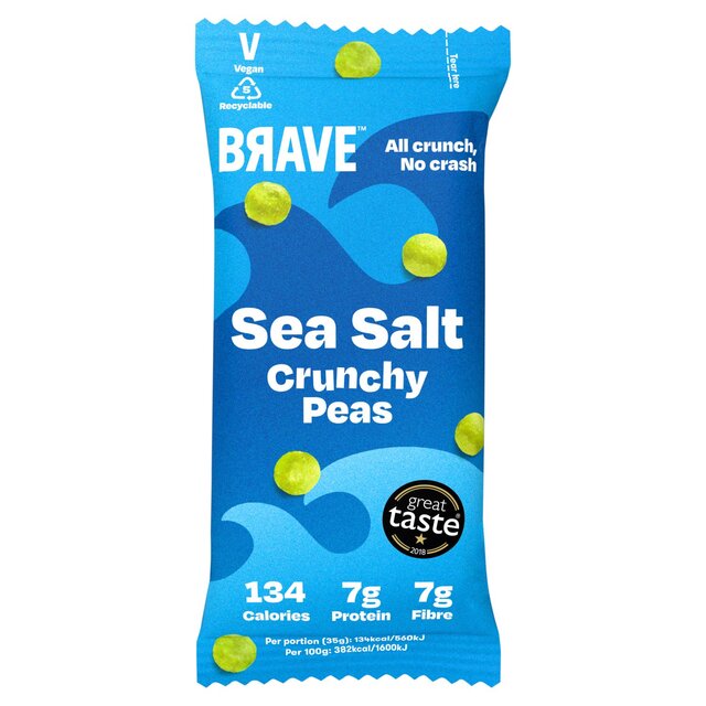 Brave Roasted Peas Sea Salt   35g - McGrocer