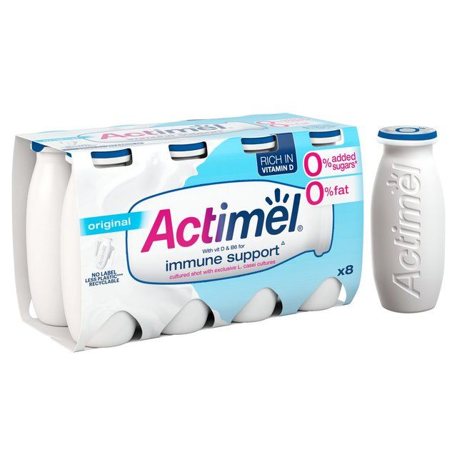 Actimel Original 0% Added Sugar Fat Free Yoghurt Drink   8 x 100g - McGrocer
