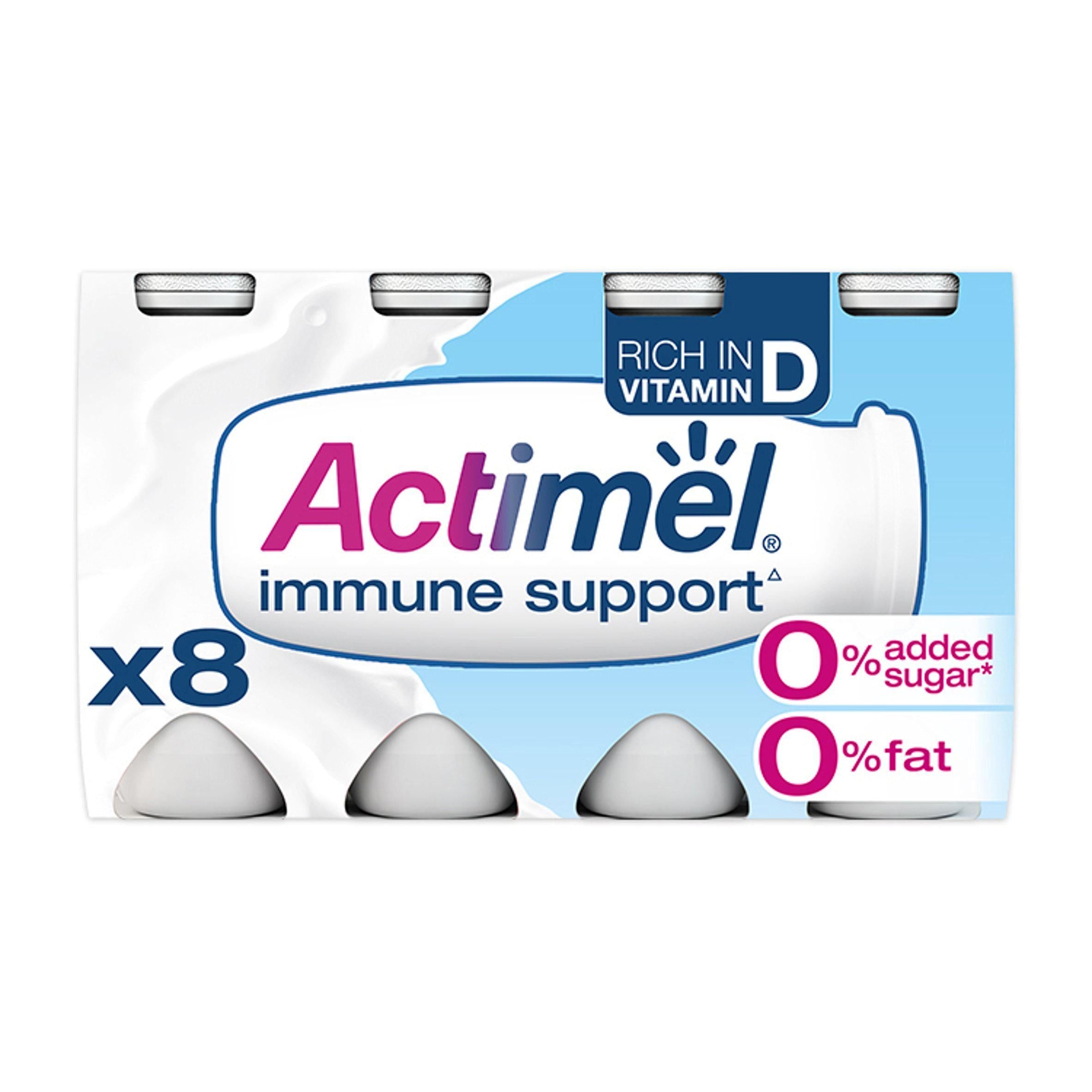 Actimel Original 0% Added Sugar Fat Free Yogurt Drink 8x100g - McGrocer
