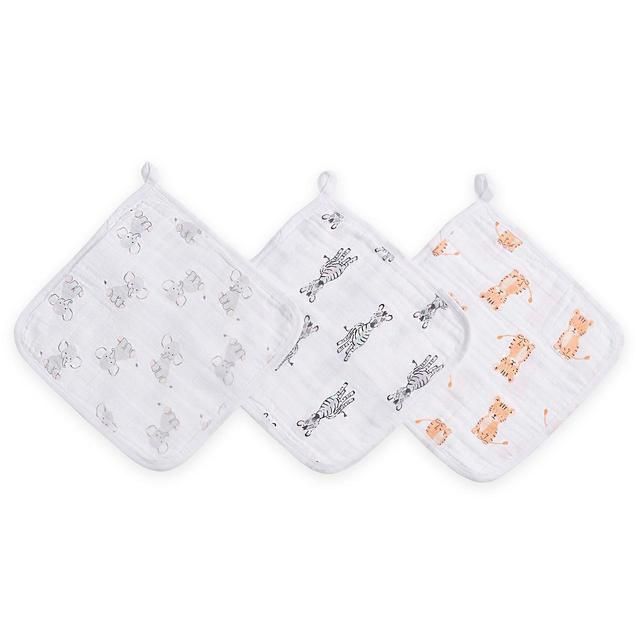 Aden + Anais Safari Babes Muslin Washcloths    3 per pack - McGrocer