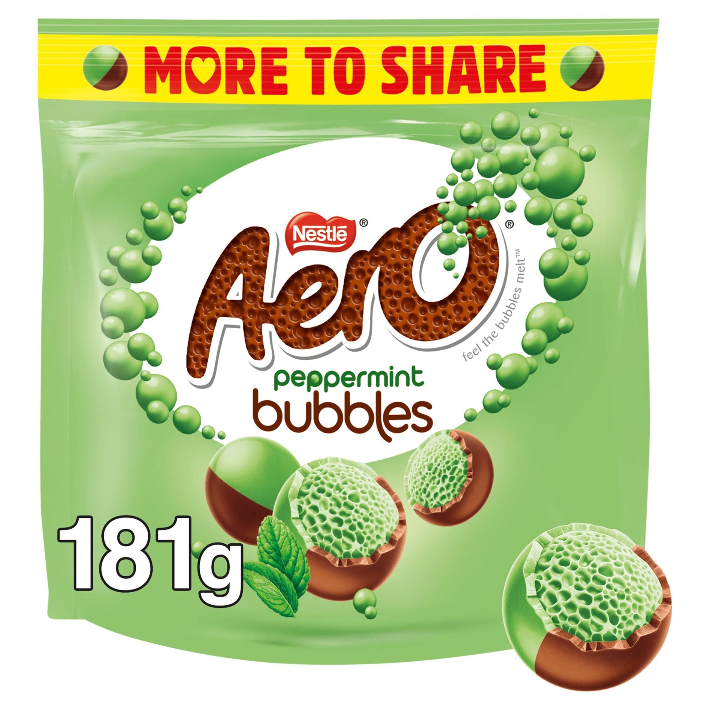 Aero Bubbles Peppermint Mint Chocolate Sharing Bag 181g - McGrocer