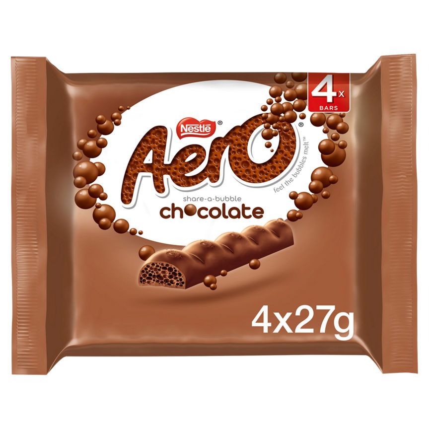 Aero Milk Chocolate Bubbly Bar 4 Pack - McGrocer