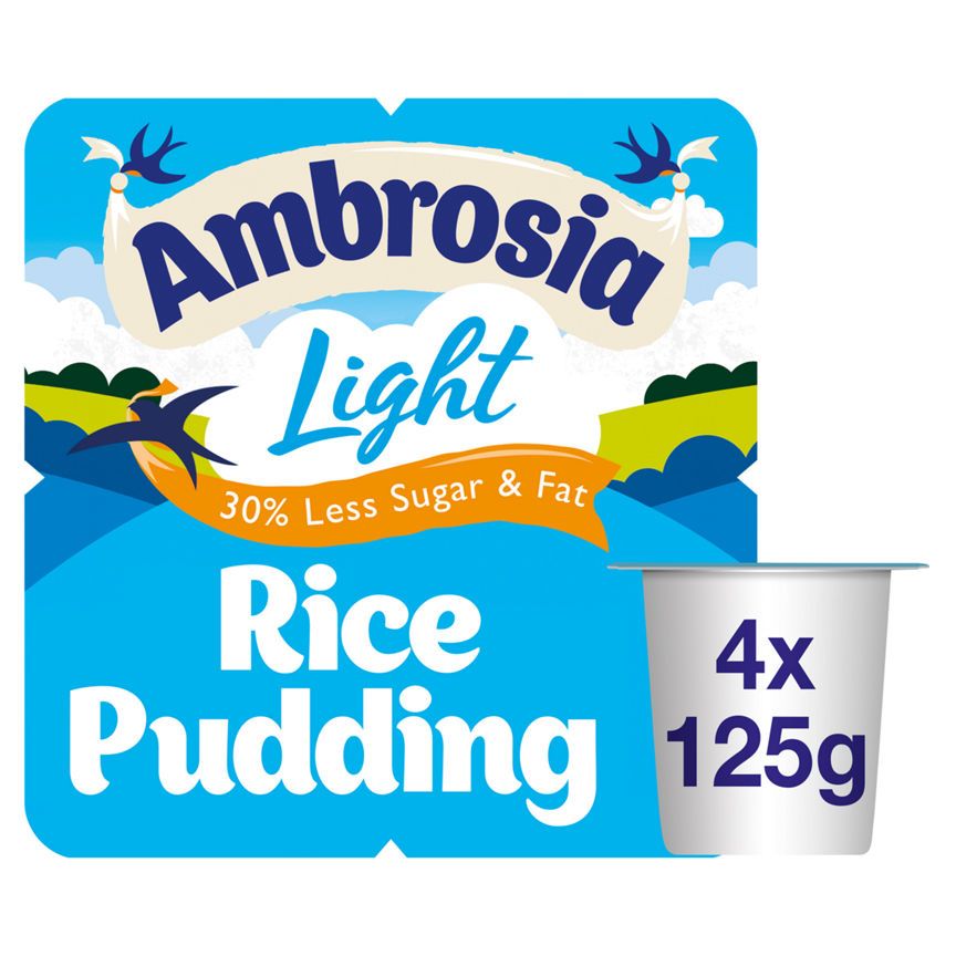Ambrosia Light Rice Pudding 4 x 125g (500g) - McGrocer