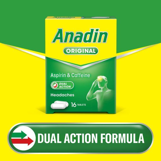 Anadin Original Aspirin Pain Relief Headache Caplets   16 per pack - McGrocer