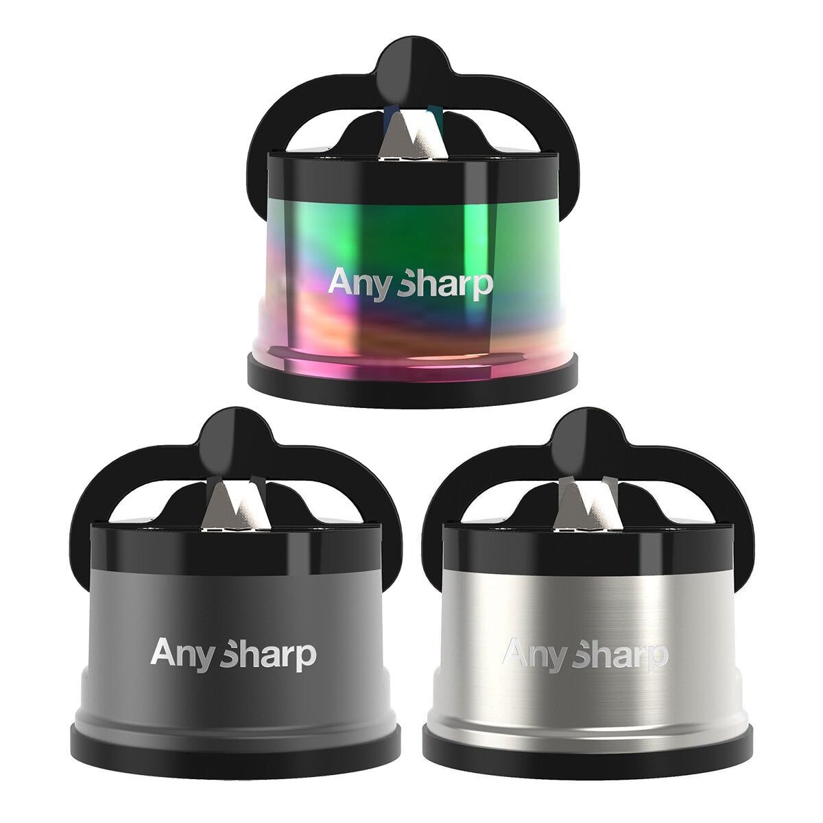Anysharp Pro Metal Knife Sharpener with Suction, 2 Pack in 3 Colours - McGrocer