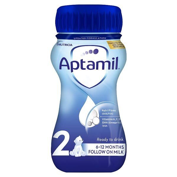 Aptamil 2 Follow On Baby Milk Formula Liquid 6-12 Mths 200ml - McGrocer