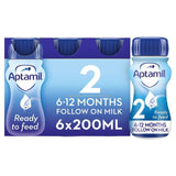 Aptamil 2 Follow On Formula Baby Milk Liquid 6-12 Months Multipack    6 x 200ml - McGrocer