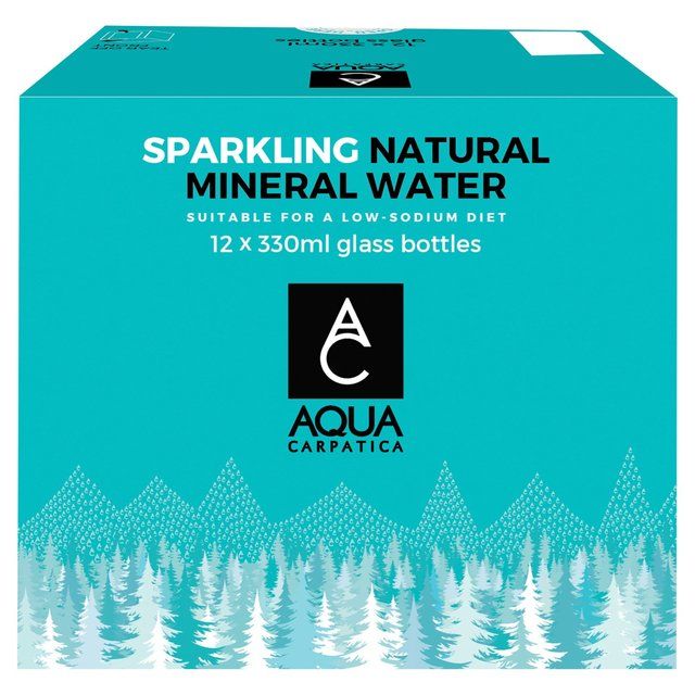 AQUA Carpatica Natural Sparkling Mineral Water Glass   12 x 330ml - McGrocer