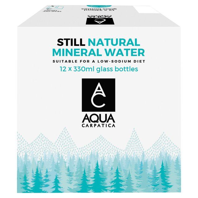 AQUA Carpatica Natural Still Mineral Water Glass   12 x 330ml - McGrocer