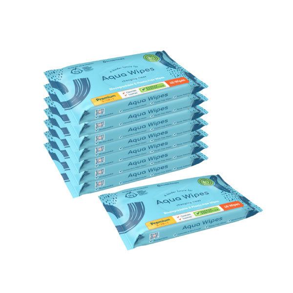 Aqua Wipes 3 in 1 Premium Wipe, 8 Pack - McGrocer
