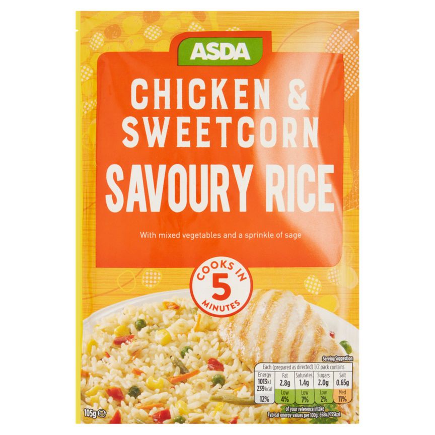 ASDA Chicken & Sweetcorn Savoury Rice - McGrocer