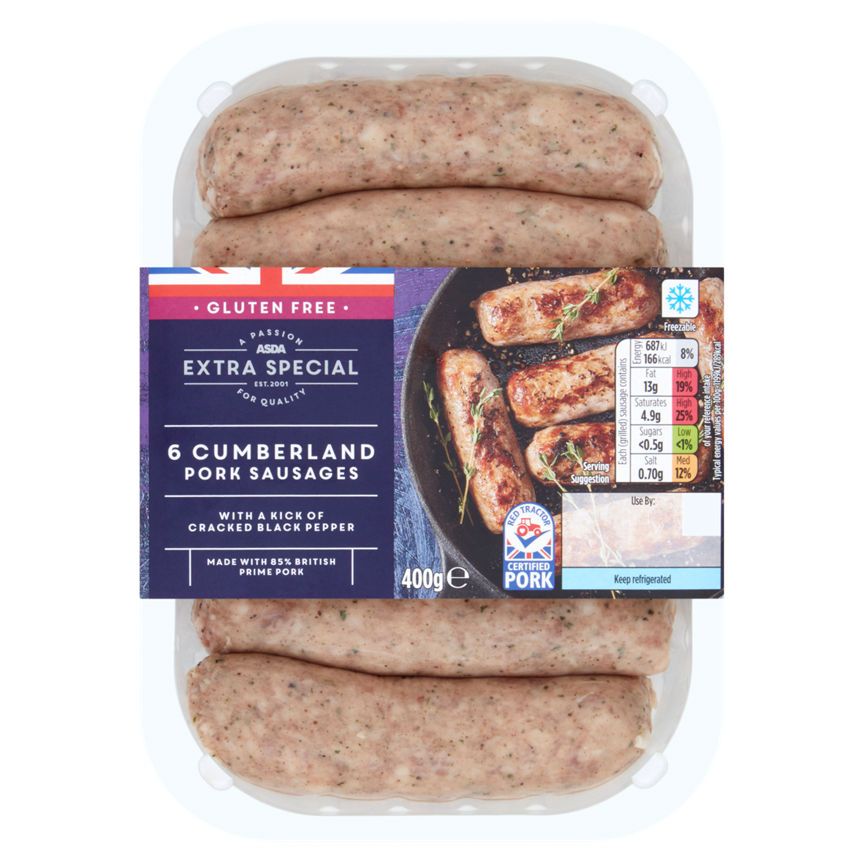 ASDA Extra Special 6 Cumberland Pork Sausages - McGrocer
