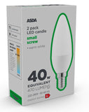 ASDA LED Candle 40w Small Screw Lightbulb - McGrocer
