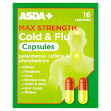 ASDA Max Strength Cold & Flu Capsules 16 Capsules - McGrocer