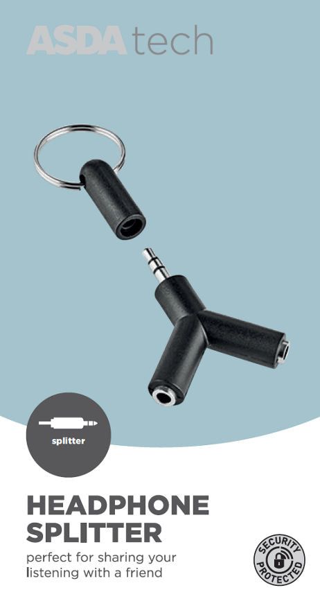 ASDA Tech Headphone Splitter with Keyring Cap - McGrocer