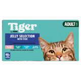 ASDA Tiger Adult Cat Jelly Selection with Fish 40 x 100g (4.0kg) - McGrocer