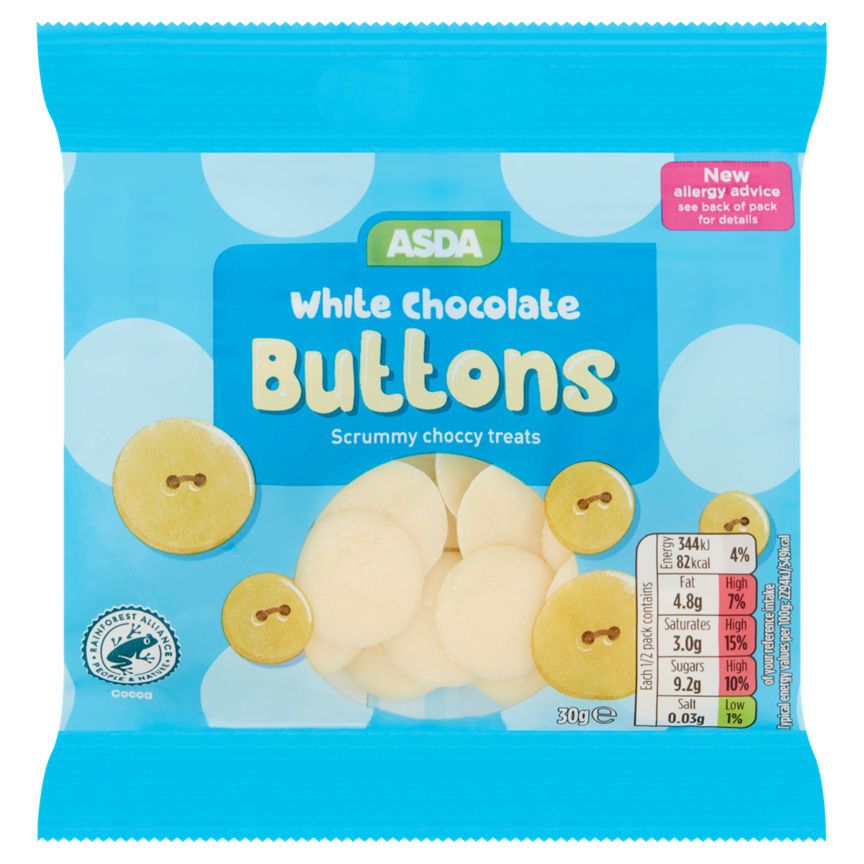 ASDA White Chocolate Buttons - McGrocer