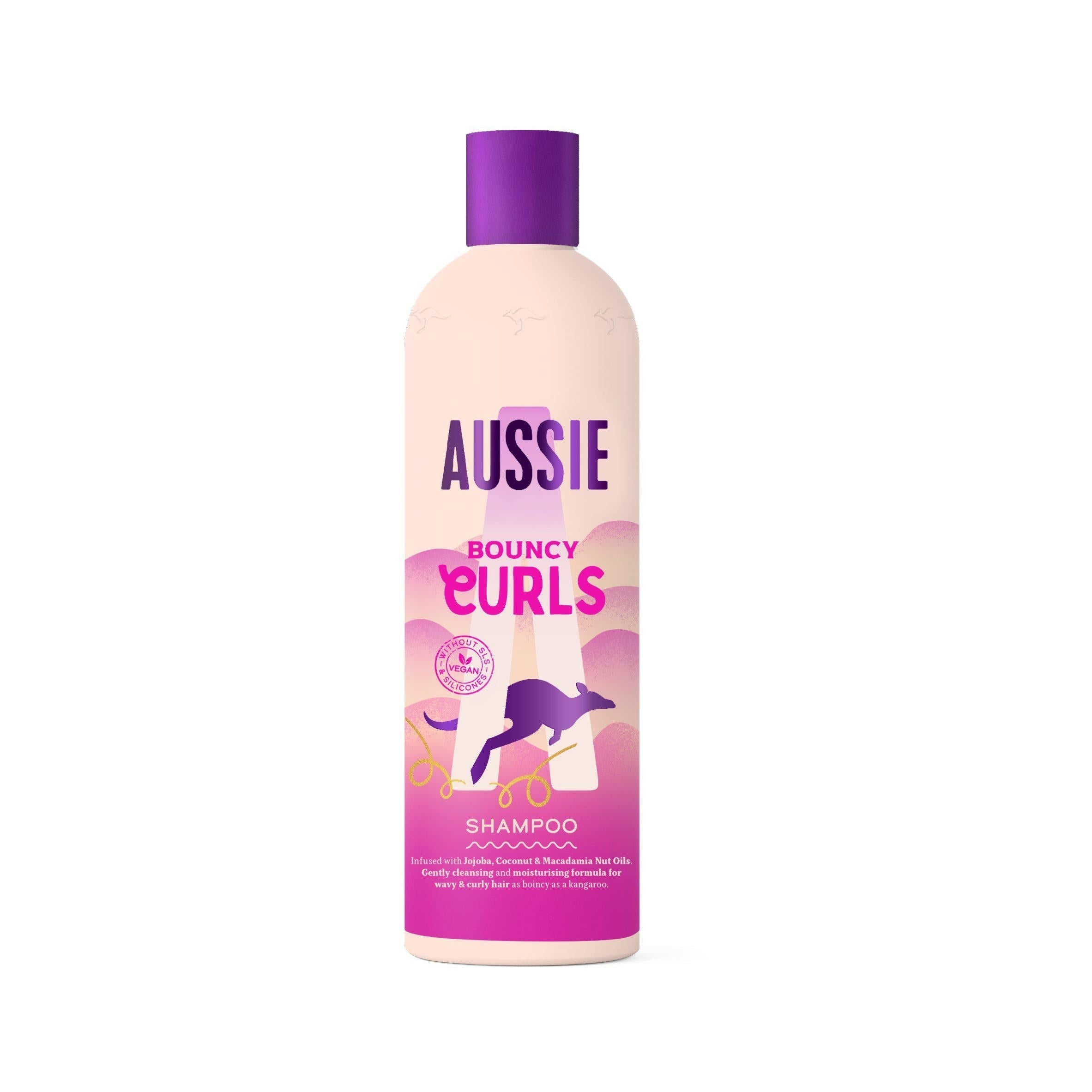 Aussie Bouncy Curls Jojoba Macadamia Nut & Coconut Oils Hydrating Shampoo For Wavy & Curly Hair - McGrocer