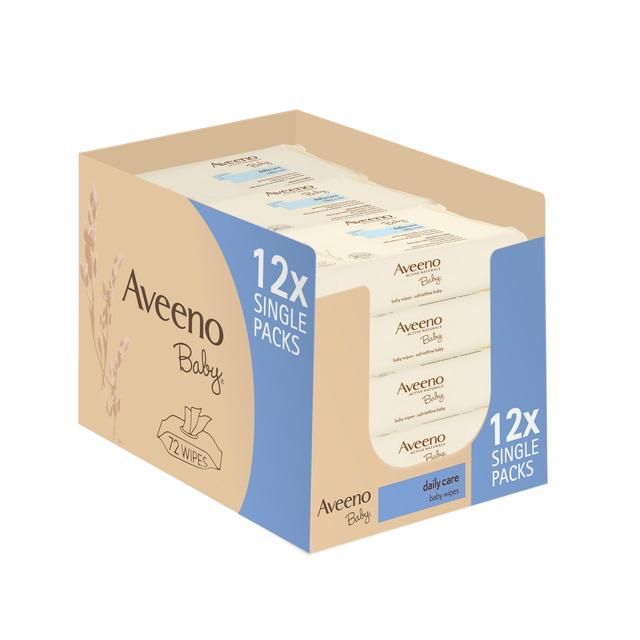 Aveeno Baby Daily Care Baby Wipes   12 x 72 per pack - McGrocer