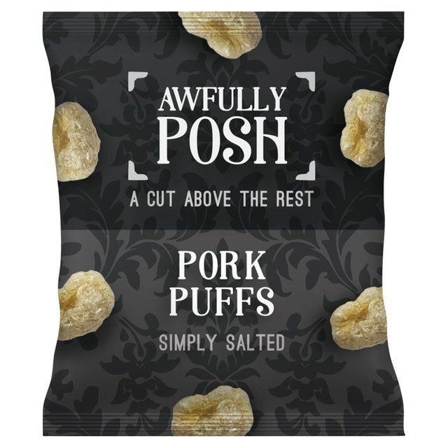 Awfully Posh Simply Salted Pork Puffs   30g - McGrocer