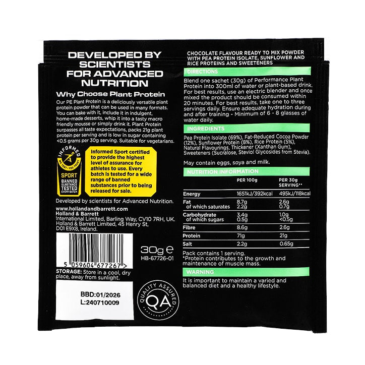 Plant Protein Vanilla Sachet 30g - 998451