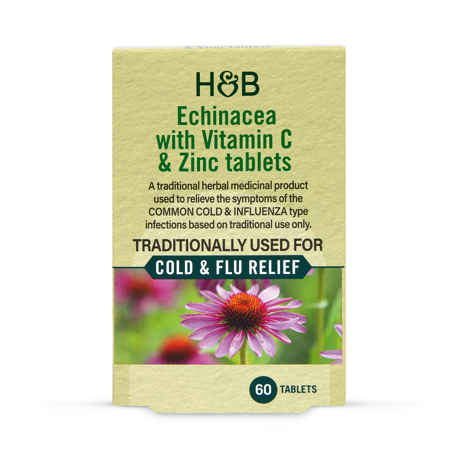 Holland & Barrett Echinacea with Vitamin C & Zinc 60 Tablets - 998308