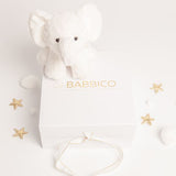 Babbico Gift Boxed Elba The Elephant White Soft Toy - McGrocer