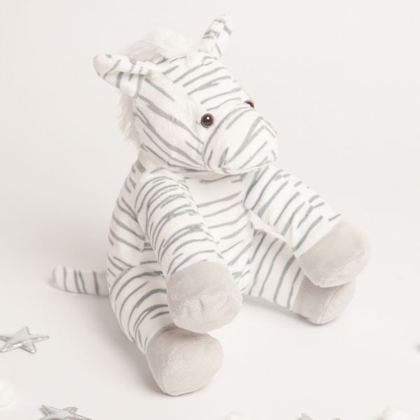 Babbico Gift Boxed Zizi The Zebra Grey & White Soft Toy - McGrocer