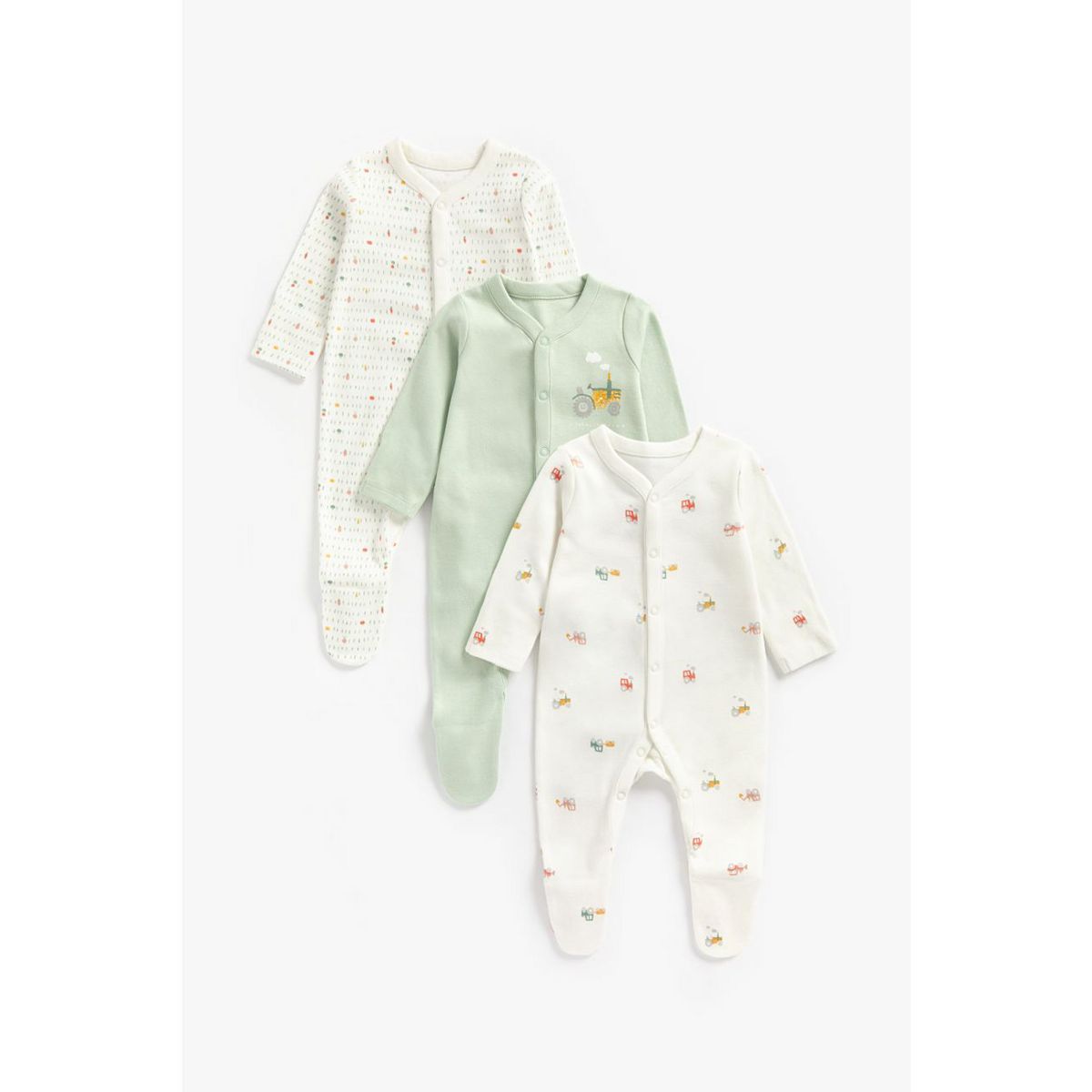 Baby Boy 3 Pack Sleepsuits - McGrocer
