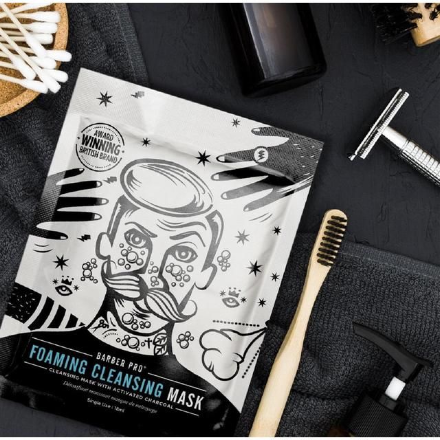 BARBER PRO Charcoal Face Mask Foaming & Cleansing   30g - McGrocer