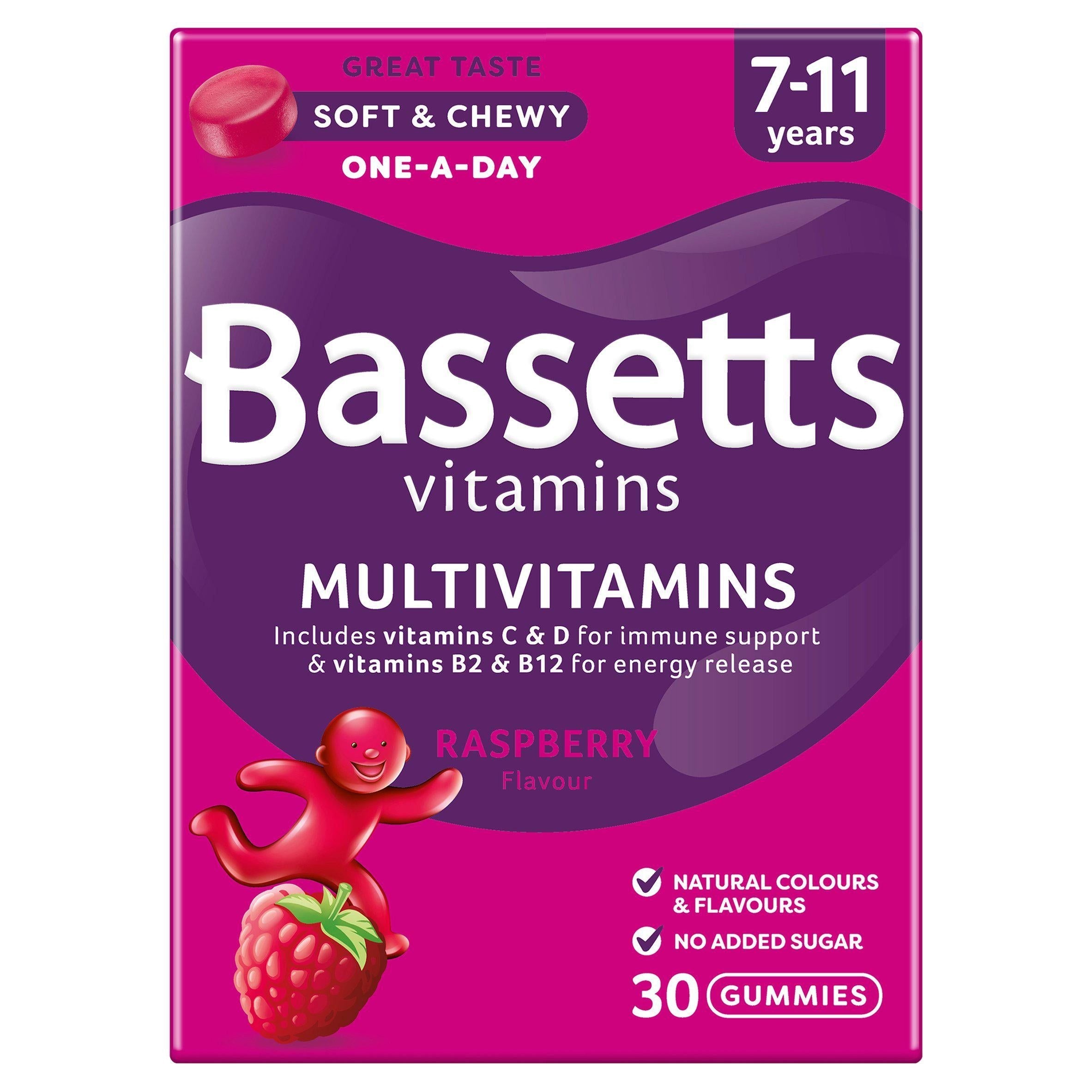 Bassetts Vitamins Multivitamins 7-11 Years Soft & Chewies x30 - McGrocer