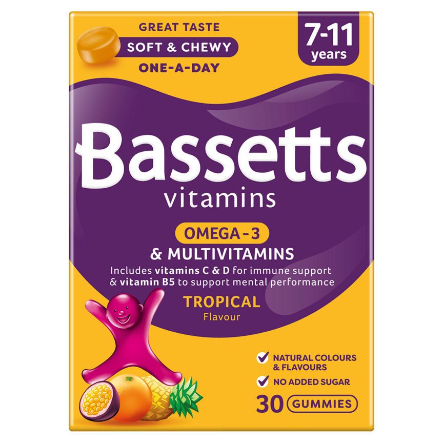 Bassetts Vitamins Multivitamins Tropical Flavour 7-11 Years Soft & Chewies - McGrocer