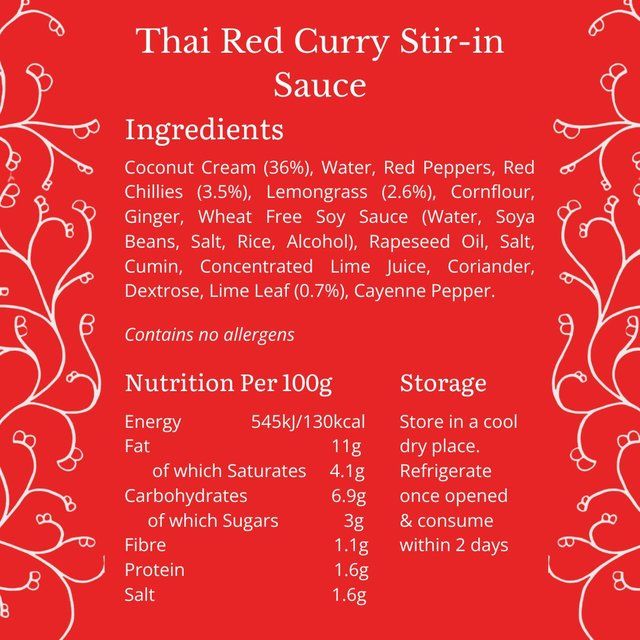 Bay's Kitchen Thai Red Curry Stir-in Sauce   260g - McGrocer