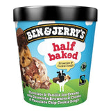 Ben & Jerry's Half Baked Vanilla & Chocolate Ice Cream Tub   465ml - McGrocer